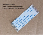 Awm 20624 80C 60V Vw-1 Flex Kablo  17 pin  1mm adımlı,  5 santim boyunda 17-1-5A - 1