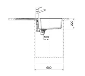 114.0688.453-Franke Urban Ubg 611-100 Stone Grey  Granit Eviye thumbnail 3