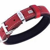 Doggie Konfor Deri Köpek Boyun Tasması Kırmızı 2,5x37 45 Cm - 2