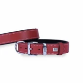 Doggie Konfor Deri Köpek Boyun Tasması Kırmızı 2,5x37 45 Cm - 1