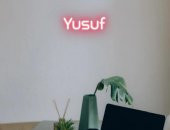 NEON LED IŞIKLI YUSUF YAZISI 35CM - 3