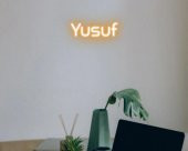 NEON LED IŞIKLI YUSUF YAZISI 35CM - 6