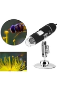 1600x Usb Dijital Mikroskop Kamera Endoskop 8led Büyüteç Metal Standı - 3