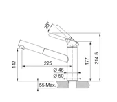 115.0623.057-Franke Orbit Doccia Nero Armatür thumbnail 2