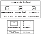 Morganit Gn-78 Granit Eviye (Cream) thumbnail 3
