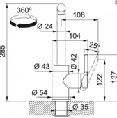 115.0712.420-Franke Lina Spiralli Krom Armatür thumbnail 5