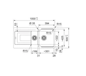 114.0688.457-Franke Urban Ubg 651-100 Sahara Granit Eviye thumbnail 2