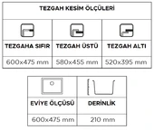Morganit Gn-60 Granit Eviye (Stone Grey) thumbnail 3