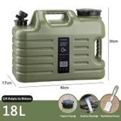 Musluklu Su Bidonu - Madfox Galon Air PE - 18 Litre - Yeşil - 547309 - 5