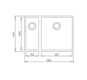 115260031-Teka Square 560 Tg Avena Beige Granit Eviye - 3