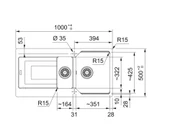 114.0688.458-Franke Urban Ubg 651-100 Avena Granit Eviye thumbnail 2