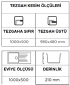 355.022.117-Opal Um-100 Xl Granit Eviye (Stone Grey) thumbnail 3