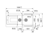 114.0688.456-Franke Urban Ubg 651-100 Bianco Granit Eviye thumbnail 2