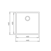 115230025-Teka Square 40.40 Tg Black Granit Eviye thumbnail 3