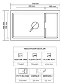 Lenox 770 Granit Eviye (Graphite Grey) thumbnail 2