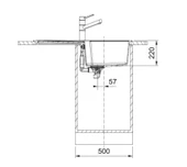 114.0688.485-Franke Urban Ubg 611-86 Stone Grey Granit Eviye thumbnail 3