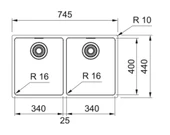122.0654.856-Franke Maris Mrx 120-34-34 inox  Çelik Eviye thumbnail 2