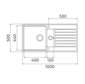 115380001-Teka Cliff 60 B-TQ 1½B 1D Siyah Granit Eviye thumbnail 3