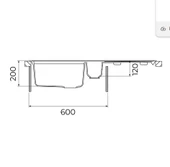 115380001-Teka Cliff 60 B-TQ 1½B 1D Siyah Granit Eviye thumbnail 4