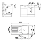 511929-Blanco Tıpo 6 S Damlalıklı Inox Eviye thumbnail 2