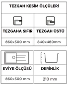 Opal Um-86 Xl Granit Eviye Super White thumbnail 3