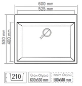 Rodonit Fn-60 Granit Eviye (Metallic Black) thumbnail 2