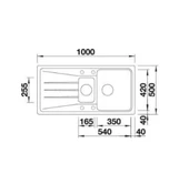 519680-Blanco Sona 6 S 1.5 Gözlü Granit Antrasit Evye thumbnail 2