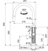 115.0711.557-Franke Mythos Masterpiece Copper Spiralli Armatür thumbnail 6