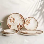 GÜRAL PORSELEN Camelia 26 Parça 6 Kişilik Yemek Takımı 4211 thumbnail 4