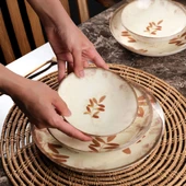 GÜRAL PORSELEN Camelia 26 Parça 6 Kişilik Yemek Takımı 4211 thumbnail 2