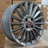 Sıfır OPAR 16 inç Linea Stilo Fiorino Titanyum Jant Takımı - 6.0X16 4X98 ET41 58.1 - OEM: 55174536 - 2