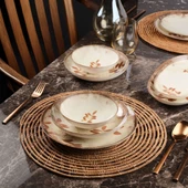 GÜRAL PORSELEN Camelia 26 Parça 6 Kişilik Yemek Takımı 4211 thumbnail 1