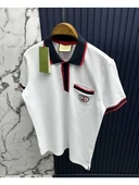 G Logolu Beyaz Pamuklu Polo Yaka T-Shirt - 2