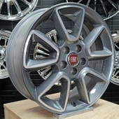 Sıfır OPAR 16 inç Egea, Doblo Gunmetal Diamond Jant Takımı - 6.0X16 5X98 612 ET36 58.1 - OEM: 55173449 - 2