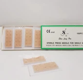 Shenlong Çift Flasterli Press Needle 0.22 X 1.5 Mm 100 Adet Kalıcı Kulak Iğnesi - 2