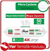Sleepy Easy Clean Beyaz Sabun Katkılı Mopa Uyumlu Yer Temizlik Havlusu&Mendili 50 Yaprak thumbnail 2
