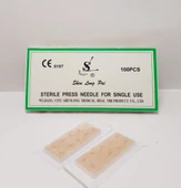 Shenlong Çift Flasterli Press Needle 0.22 X 1.5 Mm 100 Adet Kalıcı Kulak Iğnesi - 1