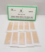 Shenlong Çift Flasterli Press Needle 0.22 X 1.5 Mm 100 Adet Kalıcı Kulak Iğnesi - 4
