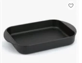 SÜREL DÖKÜM 23X31 CM DİKDÖRTGEN DÜZ TEPSİ MAT SİYAH - 1