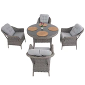Spark Nova 110 cm Rattan Yuvarlak Minderli Bahçe Masa Takımı thumbnail 1