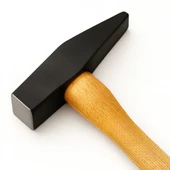 BEYLİNİ 140gr Profesyonel Ahşap Saplı Çift Taraf Çekiç 8 cm Çelik Baş Ergonomik Çakma İnce İşçilik Dayanıklı - 1