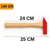 BEYLİNİ 140gr Profesyonel Ahşap Saplı Çift Taraf Çekiç 8 cm Çelik Baş Ergonomik Çakma İnce İşçilik Dayanıklı - 5