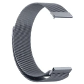 Huawei Watch GT5 46mm Uyumlu Manyetik Milanese Loop Metal Kordon   Koyu Gri thumbnail 4