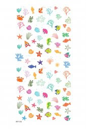Deniz Canlıları Tırnak Dövmesi, Tırnak Tattoo, Nail Art, Tırnak Sticker - 2