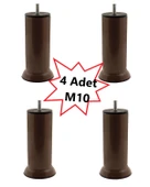 Mobilya Kanepe Baza Koltuk Çekyat Yükseltme Ayağı Kalın Diş M10 kahverengi Plastik 15 Cm 4 Adet thumbnail 2