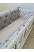 70 x 130 - Bebek Beşik Kenar Koruma Takımı - 40 cm Yükseklik, Yıkanabilir - 3