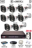 FURY 8 Kameralı Ip Güvenlik Kamerası Seti Sesli 4mp Gece Renkli Su Geçirmez 1506s 320GB thumbnail 2