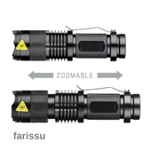 Taktik Tip Zoomlu El Feneri | 2 Adet 1900 mAh Pil + Şarj Cihazı | 3 Mod | Süper Parlak LED - 5
