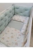 70 x 130 - Bebek Beşik Kenar Koruma Takımı - 40 cm Yükseklik, Yıkanabilir - 2