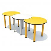 Üç Daire Çocuk odası Anaokulu Kreş Masa 90x240cm (Metal Ayaklı) - 1